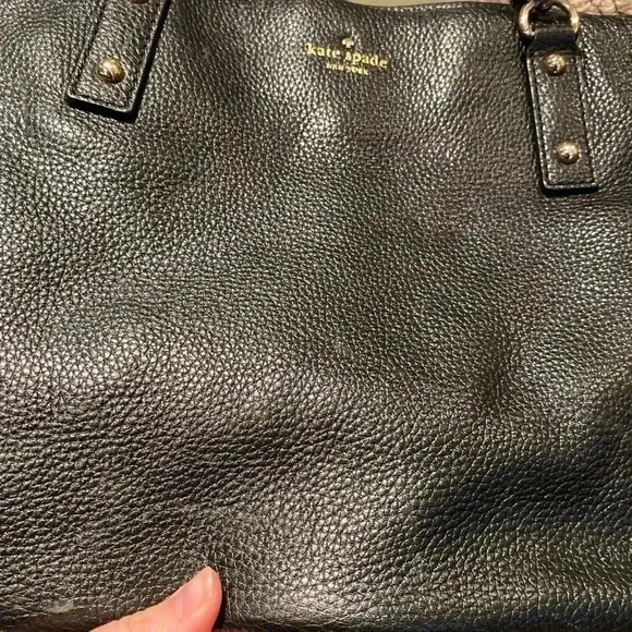 KATE SPADE LEATHER BLACK BAG PURSE - Picture 2 of 11